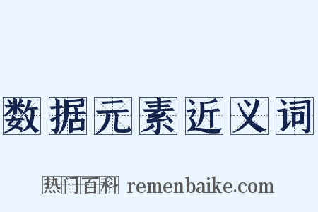 数据元素近义词是什么意思的图片